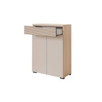 Interliving Garderobe Serie 6015 - Kombikommode Steingrau & Eiche - eine Schublade, zwei Türen, Breite ca. 110 cm
