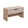 Interliving Garderobe Serie 6015 - Garderobenbank Steingrau & Eiche - eine Schublade, Länge ca. 80 cm