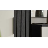 Interliving Garderobe Serie 6015 - Garderobenschrank Weiß & Mooreiche - zwei Türen, Breite ca. 60 cm