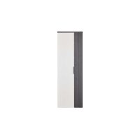 Interliving Garderobe Serie 6015 - Garderobenschrank Weiß & Mooreiche - zwei Türen, Breite ca. 60 cm