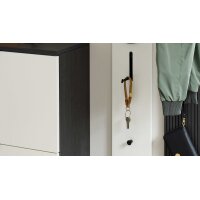 Interliving Garderobe Serie 6015 - Wandgarderobe Mattweiß - ca. 21 x 180 cm