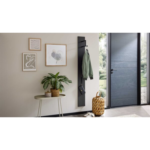 Interliving Garderobe Serie 6015 - Wandgarderobe Mooreiche - ca. 21 x 180 cm
