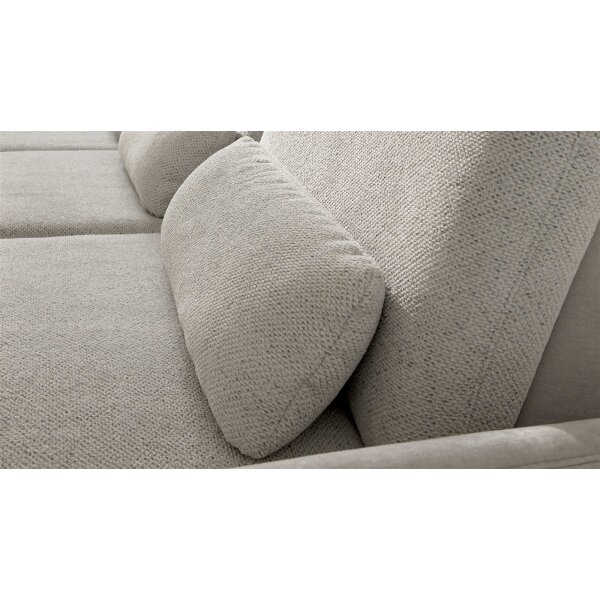 Interliving Sofa Serie 4304 – Nierenkissen ecrufarbener Bezug Macan - ca. 58 x 25 cm
