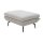Interliving Sofa Serie 4304 – XL-Polsterhocker ecrufarbener Bezug Macan & silberfarbener Bezug Vera – 95 x 47 cm