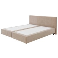 Interliving Bettensystem Serie 1420 - Boxspringbett mit Maßkopfteil beige Chenille Toni & Füße K08-10 - Liegefläche ca. 180 x 200 cm