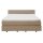 Interliving Bettensystem Serie 1420 - Boxspringbett mit Maßkopfteil beige Chenille Toni & Füße K08-10 - Liegefläche ca. 180 x 200 cm