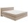 Interliving Bettensystem Serie 1420 - Boxspringbett mit Maßkopfteil beige Chenille Toni & Füße K08-10 - Liegefläche ca. 180 x 200 cm