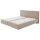 Interliving Bettensystem Serie 1420 - Boxspringbett mit Maßkopfteil beige Chenille Toni & Füße K08-10 - Liegefläche ca. 180 x 200 cm