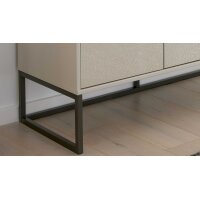 Interliving Schlafzimmer Serie 1035 – Kombikommode Champagner & Riffholz - eine Tür, fünf Schubladen, ca. 120 cm