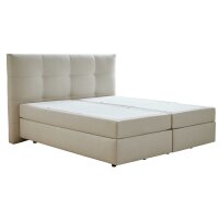 Interliving Boxspringbett Serie 1421 leinenfarbener Stoffbezug Kolga 110 - Liegefläche ca. 180 x 200 cm