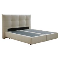 Interliving Boxspringbett Serie 1421 leinenfarbener Stoffbezug Kolga 110 - Liegefläche ca. 180 x 200 cm