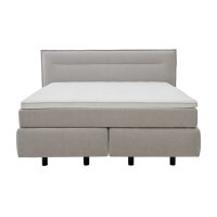 Interliving Boxspring Bett Serie 1421 taubengrauer Bezug Lofar 18 - Liegefläche ca. 180 x 200 cm