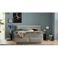 Interliving Boxspring Bett Serie 1421 taubengrauer Bezug Lofar 18 - Liegefläche ca. 180 x 200 cm
