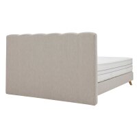 Interliving Boxspring Bett Serie 1421 naturfarbener Bezug Alfor 01 - Liegefläche ca. 180 x 200 cm