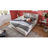 Interliving Boxspring Bett Serie 1421 naturfarbener Bezug Alfor 01 - Liegefläche ca. 180 x 200 cm