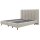 Interliving Boxspring Bett Serie 1421 naturfarbener Bezug Alfor 01 - Liegefläche ca. 180 x 200 cm