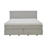 Interliving Boxspringbett Serie 1421 hellgrauer Stoffbezug Pollux 80 - Liegefläche ca. 180 x 200 cm