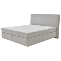 Interliving Boxspringbett Serie 1421 hellgrauer Stoffbezug Pollux 80 - Liegefläche ca. 180 x 200 cm