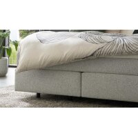 Interliving Boxspringbett Serie 1421 hellgrauer Stoffbezug Pollux 80 - Liegefläche ca. 180 x 200 cm