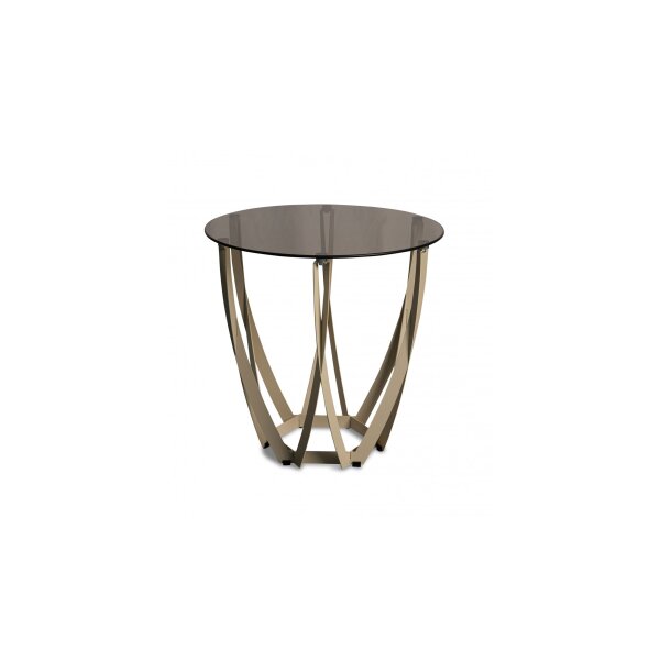 Beistelltisch Maya 1 Bronze & Cremeweiß - Durchmesser ca. 50 cm