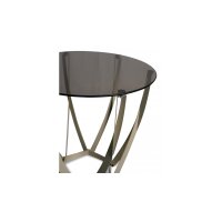Beistelltisch Maya 1 Bronze & Cremeweiß - Durchmesser ca. 50 cm