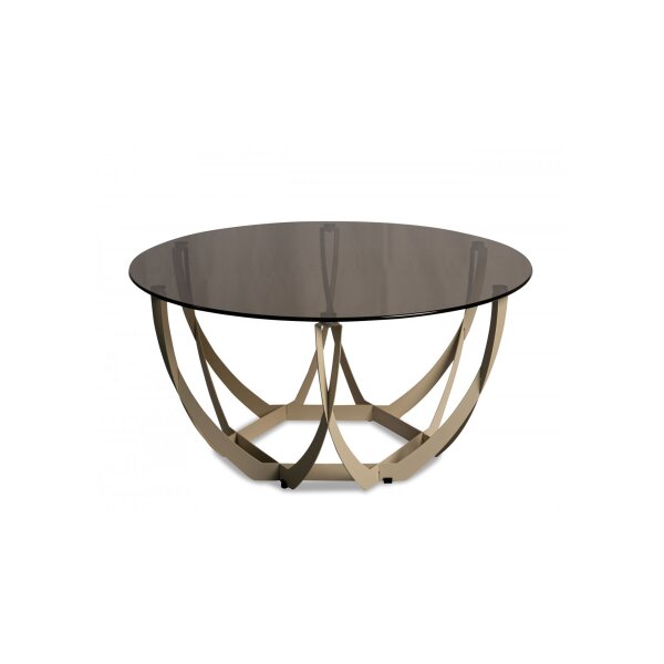Couchtisch Maya 2 Bronze & Cremeweiß - Durchmesser ca. 80 cm