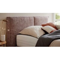 Interliving Boxspring Bett Serie 1421 magnolienfarbener Bezug Freya 160 - Liegefläche ca. 180 x 200 cm