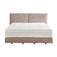 Interliving Boxspring Bett Serie 1421 magnolienfarbener Bezug Freya 160 - Liegefläche ca. 180 x 200 cm