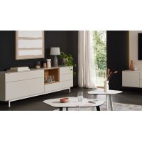 Interliving Wohnzimmer Serie 2034 - Sideboard beiger Lack...