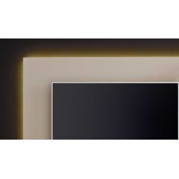 Interliving Wohnzimmer Serie 2034 - Aufsatzregal beiger Lack & Eiche - zweiteilig, Länge ca. 270 cm