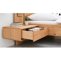 Interliving Schlafzimmer Serie 1015 – Hänge-Nachtkonsole links, Wildeiche - ca. 65 cm