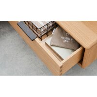 Interliving Schlafzimmer Serie 1015 – Hänge-Nachtkonsole rechts, Wildeiche - ca. 65 cm