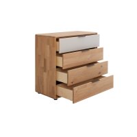 Interliving Schlafzimmer Serie 1015 – Schubladenkommode Wildeiche – vier Schubladen, Länge ca. 95 cm