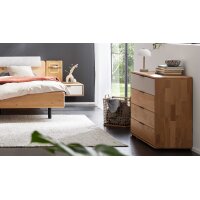 Interliving Schlafzimmer Serie 1015 – Schubladenkommode Wildeiche – vier Schubladen, Länge ca. 95 cm