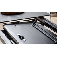 Interliving Esszimmer Serie 5123 – Kulissentisch Glas-Keramik Oxid & schwarzes Metall - ca. 220 - 340 x 100 cm