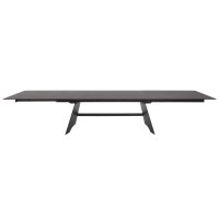 Interliving Esszimmer Serie 5123 – Kulissentisch Glas-Keramik Oxid & schwarzes Metall - ca. 250 - 400 x 100 cm