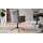 Interliving Esszimmer Serie 5123 – Armlehnstuhl mit Funktionen hellgraues Kunstleder LEA-TEX Delphin & schwarzes Metall