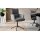 Interliving Esszimmer Serie 5123 – Armlehnstuhl mit Funktionen hellgraues Leder Fog & schwarzes Metall