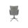 Interliving Esszimmer Serie 5123 – Armlehnstuhl mit Funktionen hellgraues Leder Fog & schwarzes Metall