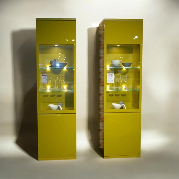 RMW Vitrine 2er-Set Lack Curry Varianta Vision Musterstück - Abholung