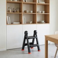 vidaXL Leiter Schwarz und Rot 46 x 30 x 63 cm PP und...