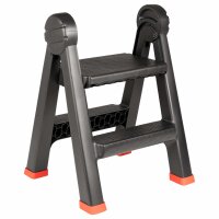 vidaXL Leiter Schwarz und Rot 46 x 30 x 63 cm PP und...