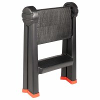 vidaXL Leiter Schwarz und Rot 46 x 30 x 63 cm PP und Elastomer Schwarz 42033392