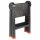vidaXL Leiter Schwarz und Rot 46 x 30 x 63 cm PP und Elastomer Schwarz 42033392