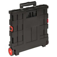 vidaXL Wagen Schwarz und Rot 35 x 39 x 92 cm PP und Elastomer Schwarz 42033393