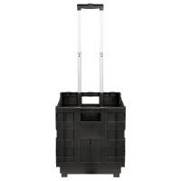 vidaXL Wagen Schwarz und Rot 35 x 39 x 92 cm PP und Elastomer Schwarz 42033393