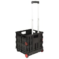 vidaXL Wagen Schwarz und Rot 35 x 39 x 92 cm PP und Elastomer Schwarz 42033393