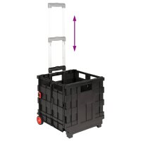 vidaXL Wagen Schwarz und Rot 35 x 39 x 92 cm PP und Elastomer Schwarz 42033393