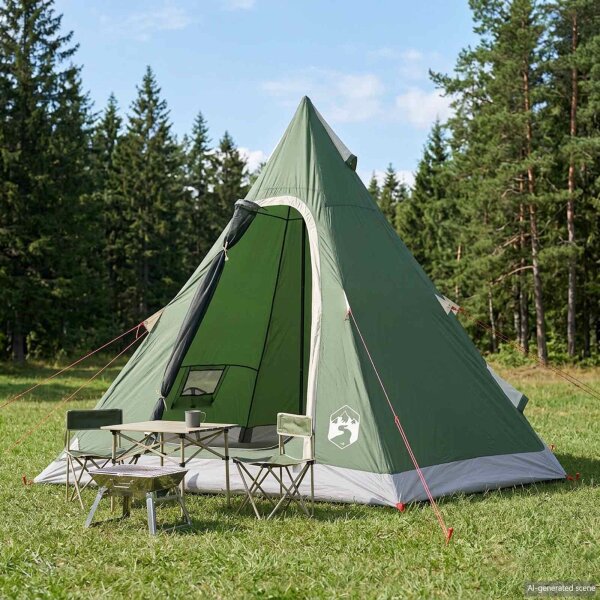 vidaXL 3 Personen Grün 185T Polyester mit PU-Beschichtung Grün 42042206