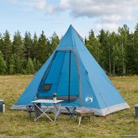 vidaXL 3 Personen Blau 185T Polyester mit PU-Beschichtung...